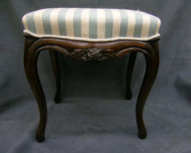 Appraisal: Carved country French serpentine stool