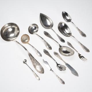 Appraisal: Whiting Arabesque sterling serving pieces Whiting Arabesque sterling serving pieces