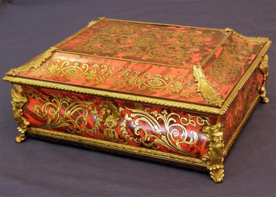 Appraisal: Early th century tortoiseshell and gilt metal boulle work box