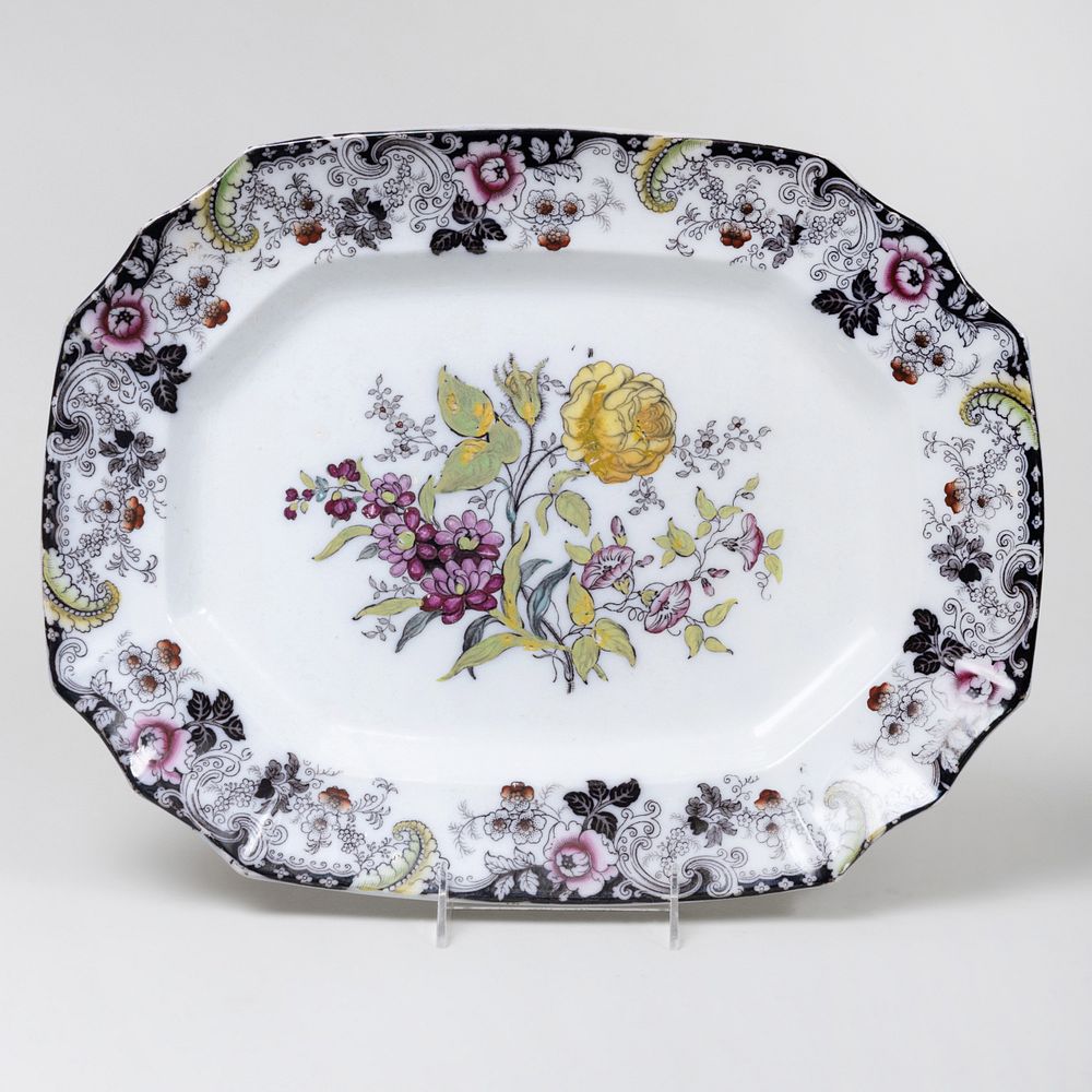 Appraisal: Transfer Printed Ironstone Platter Marked 'Real Ironstone' in Property of