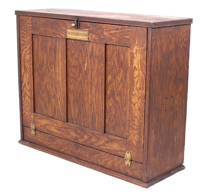 Appraisal: Wooden Winchester Gun Store Cabinet This is a wooden Winchester