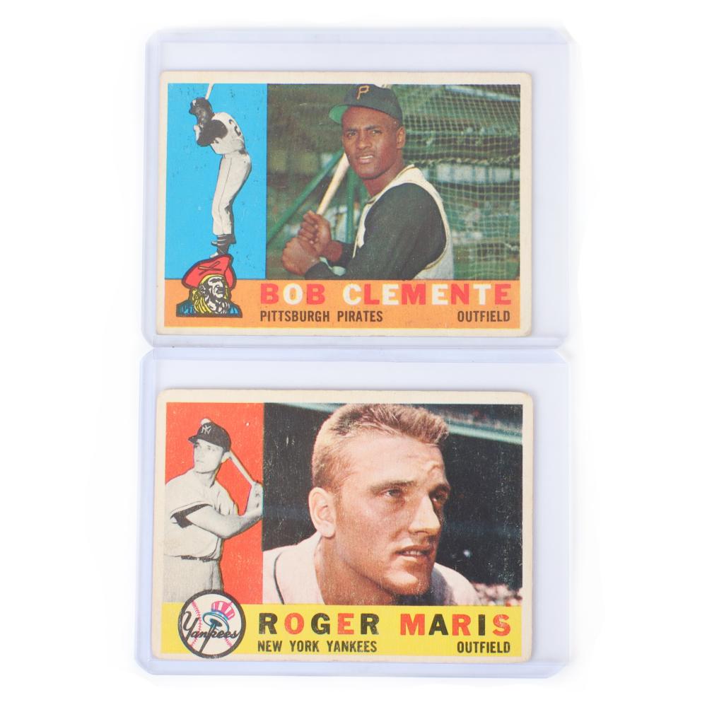 Appraisal: TOPPS ROBERTO CLEMENTE ROGER MARIS BASEBALL CARDS Topps Roberto Clemente