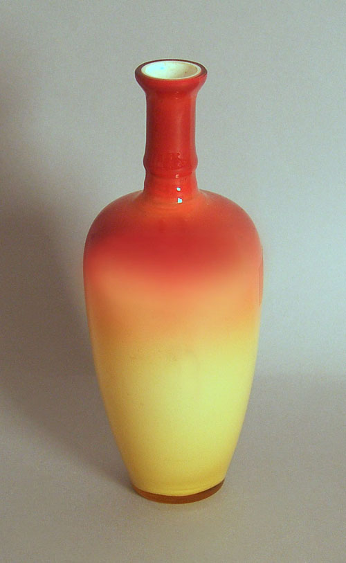 Appraisal: Wheeling peach blow vase