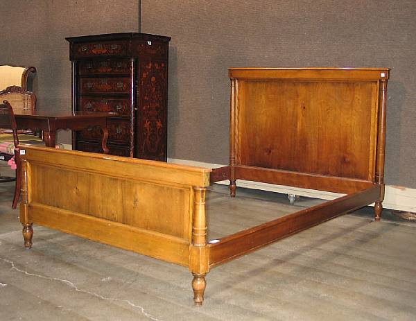 Appraisal: An Empire style mahogany bed mid th century height in