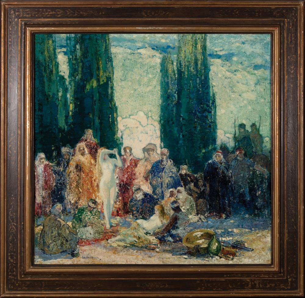 Appraisal: George Elmer Browne American - The Slave Market oil on