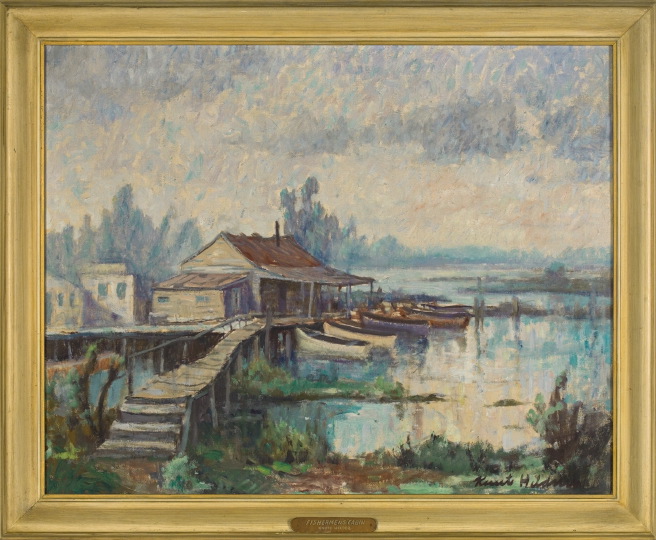 Appraisal: Knute Heldner American New Orleans - Fisherman's Cabin oil on