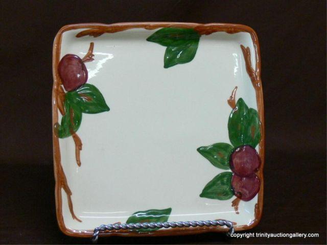 Appraisal: Franciscan Pottery - Apple Blossom Square Tray otherwise referred to