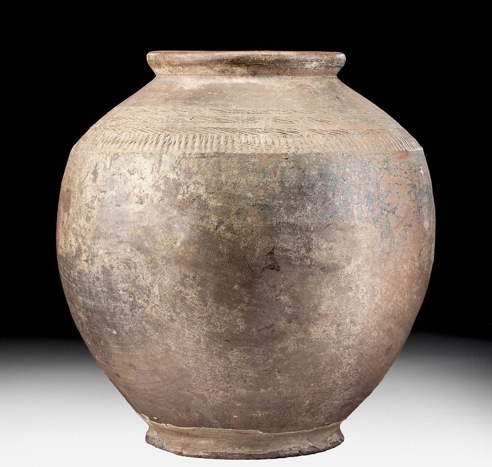 Appraisal: Huge Indus Valley Harappan Incised Pottery Jar Ancient Central Asia