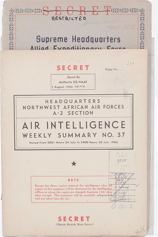 Appraisal: World War II SECRET Weekly Intelligence Summary reports August AIR