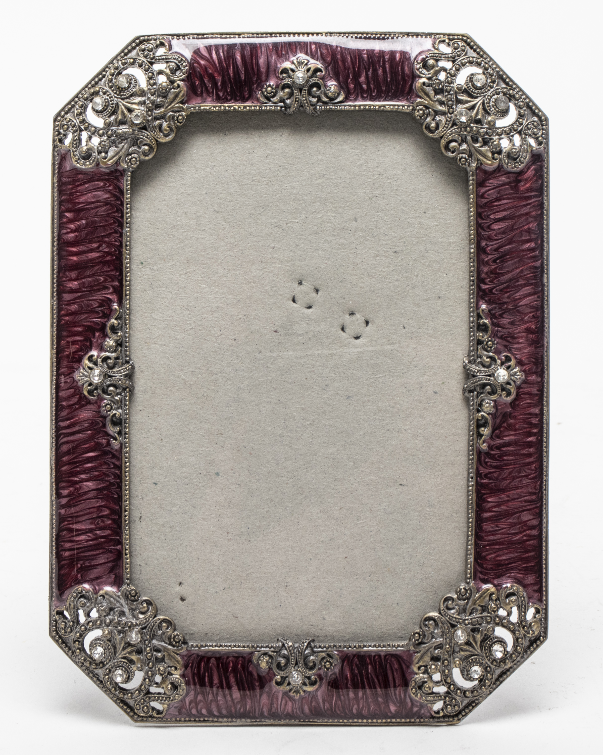 Appraisal: JAY STRONGWATER ENAMELED METAL PICTURE FRAME Jay Strongwater designer picture