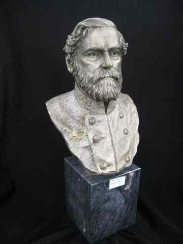 Appraisal: Chilmark Civil War Pewter Bust ''Robert E Lee'' of marble