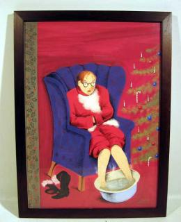 Appraisal: Leonard Weisgard SALVATION ARMY SANTA c Original Artist Details This