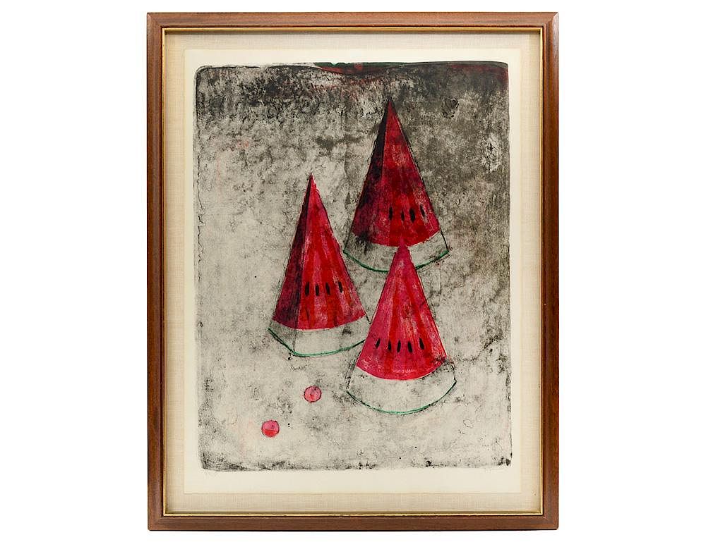 Appraisal: RUFINO TAMAYO Mexican - Pasteque no Watermelons no Signed l