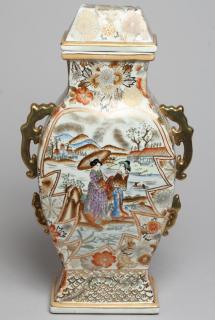 Appraisal: Chinese Porcelain Vase The body with scenes of ladies at