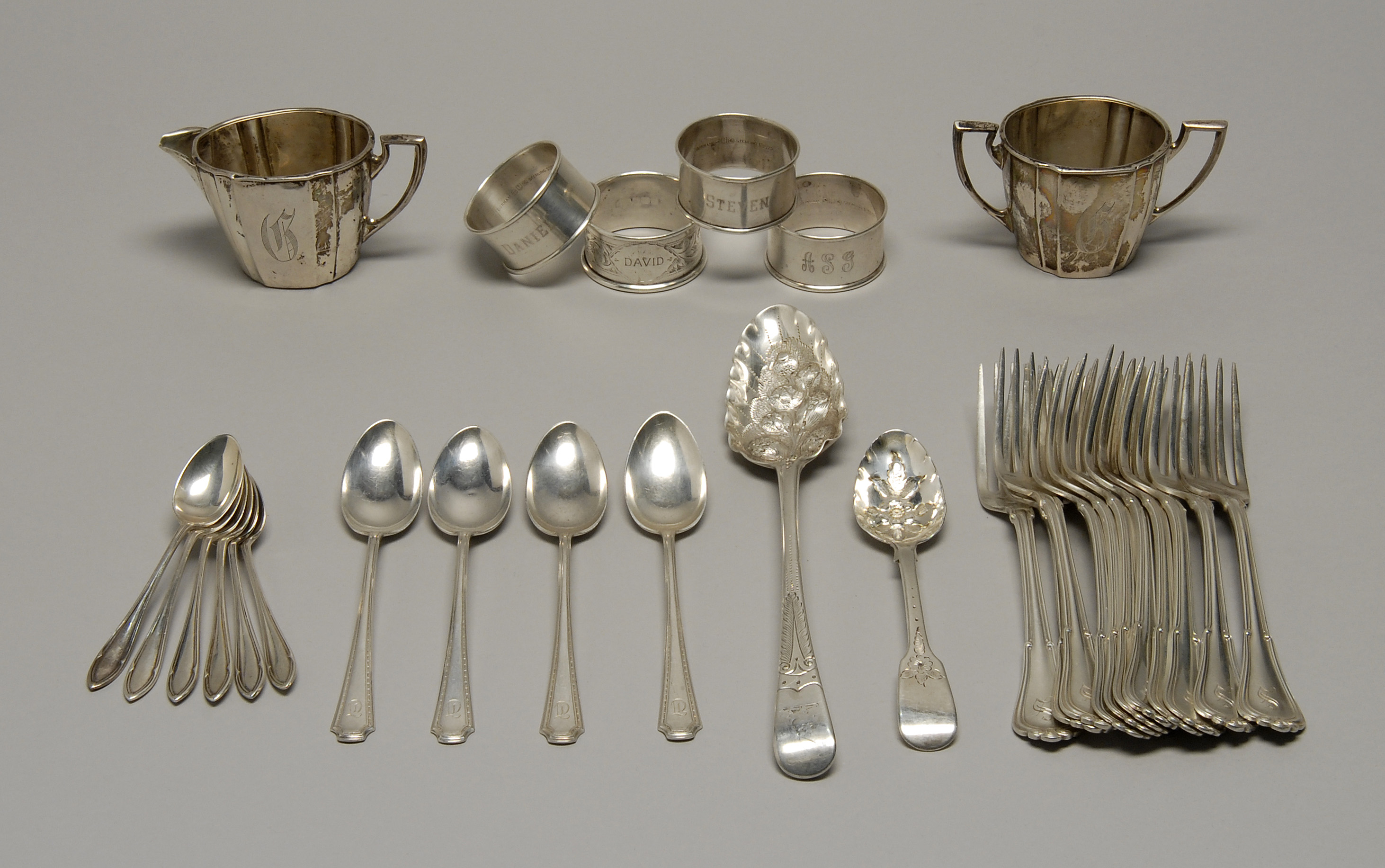 Appraisal: TWENTY-NINE PIECES OF STERLING SILVER FLATWARE AND HOLLOWWARE - Eleven