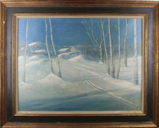 Appraisal: Svend Svendsen Svend Svendsen Illinois Norway - Winter landscape Oil