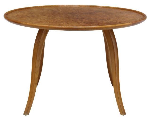 Appraisal: Swedish modern coffee table Reiners Mjolby c s dish top