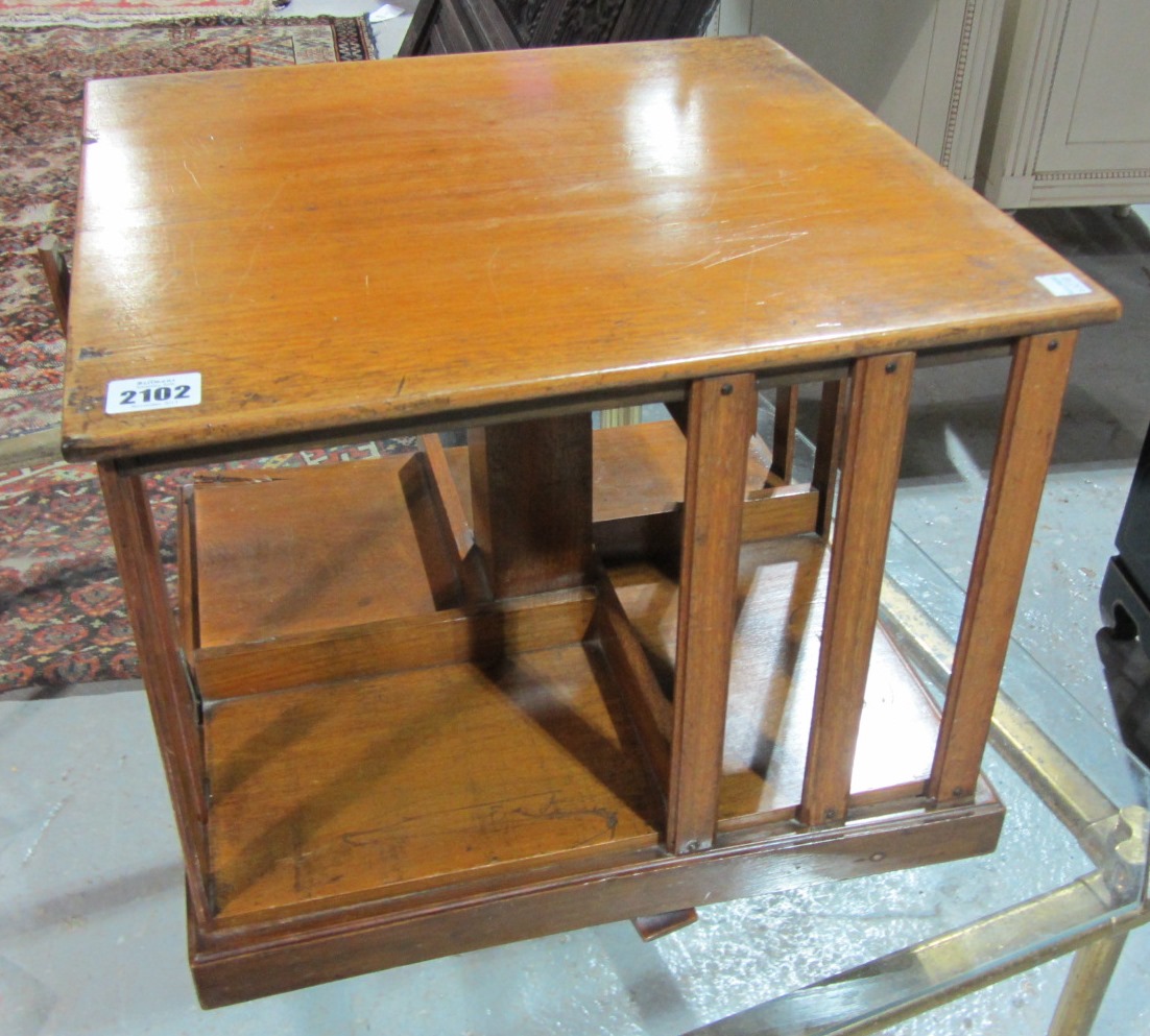 Appraisal: A th century mahogany circular table and a small revolving