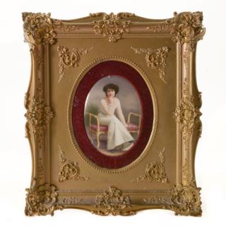 Appraisal: KPM Porcelain Plaque of Lady KPM Porcelain Plaque of Lady