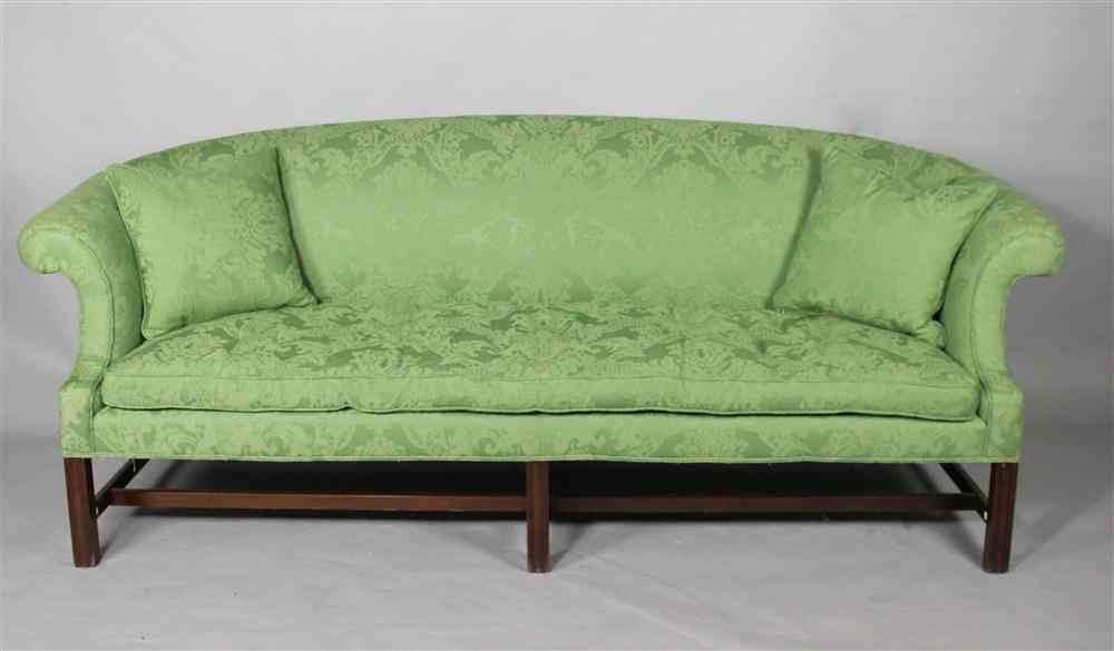 Appraisal: KITTINGER CW GEORGE III STYLE MAHOGANY SOFA the curved back