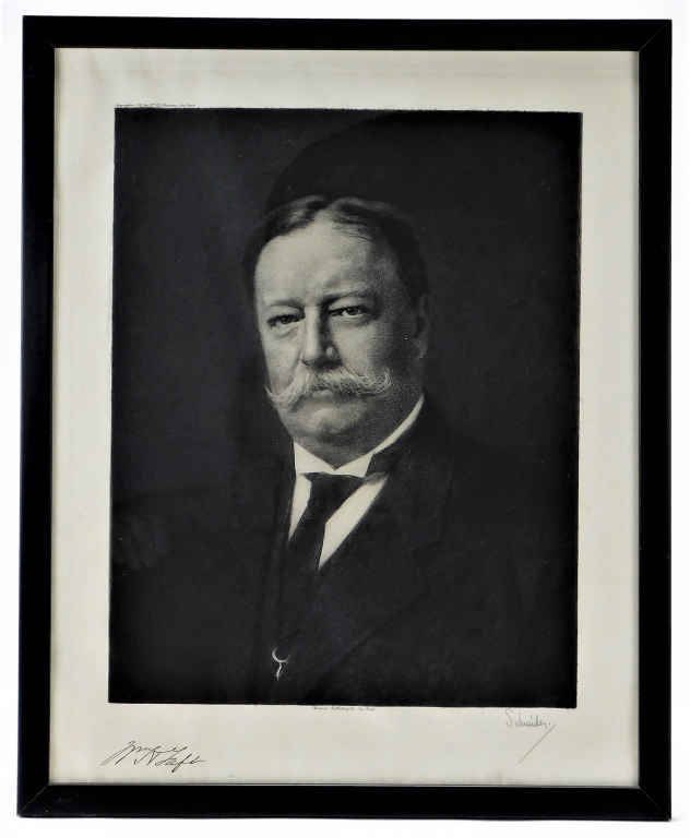 Appraisal: OTTO SCHNEIDER WILLIAM H TAFT PORTRAIT ETCHING California Iowa -