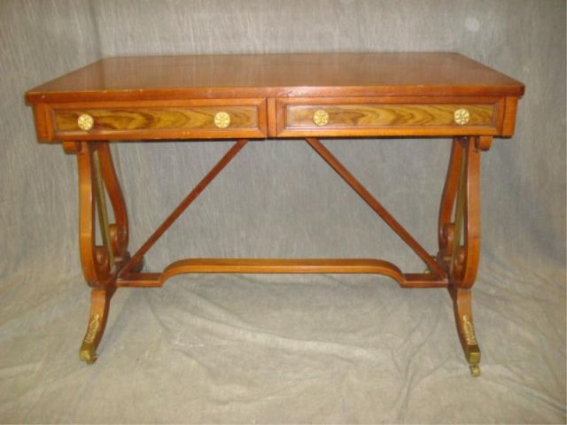 Appraisal: Beacon hill regency style desk with gilt metal mounts signed