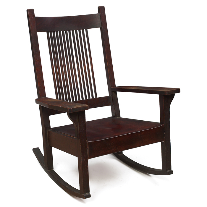 Appraisal: L JG Stickley rocker similar to