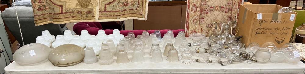 Appraisal: COLLECTION OF ASSORTED MOLDED MILK AND COLORLESS GLASS AND CRYSTAL