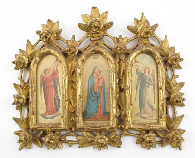 Appraisal: After Fra Angelico Mary and Jesus flanked by Angels A