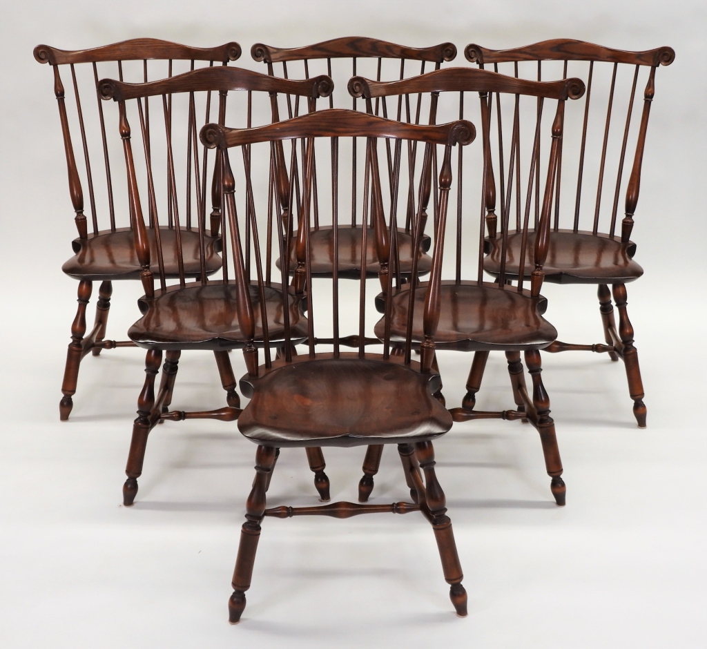 Appraisal: PC D R DIMES WINDSOR DINING CHAIRS United States th