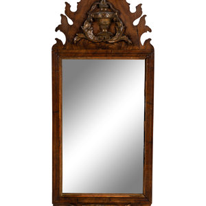 Appraisal: A Dutch Parcel Gilt Walnut Mirror th Century Height x