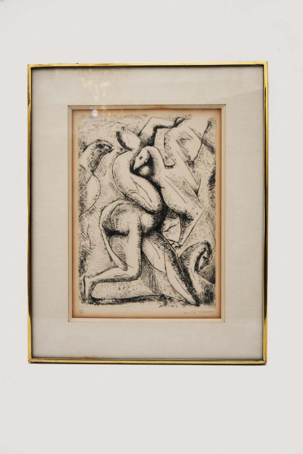 Appraisal: ANDRE MASSON FRENCH - Untitled Signed l r numbered l