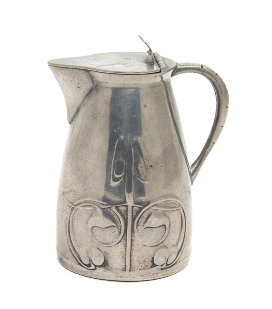 Appraisal: Sale Lot An Art Nouveau Pewter Cream Jug late th