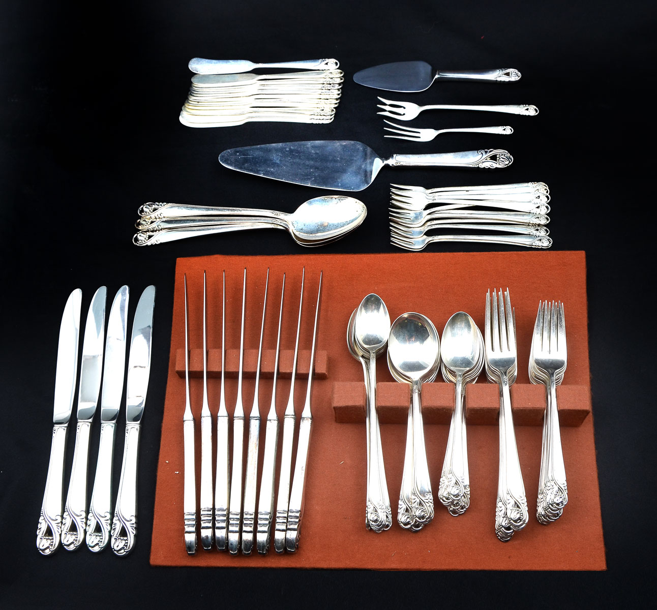 Appraisal: PC INTERNATIONAL ''SPRING GLORY'' STERLING FLATWARE Approx Troy ounces Comprising