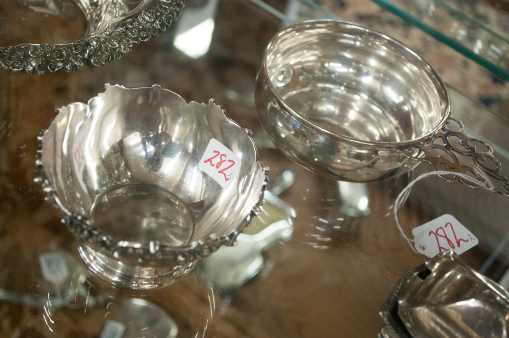 Appraisal: TWO STERLING SILVER HOLLOWWARE PIECES Tuttle Silversmiths porringer and Graff