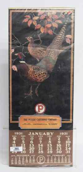 Appraisal: Dated ''The Peters Cartridge Company'' calendar