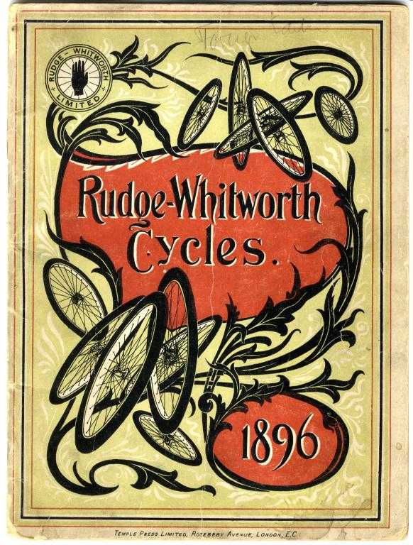 Appraisal: RUDGE-WHITWORTH LIMITED RUDGE-WHITWORTH CYCLES pp illustrated pictorial wrappers with design