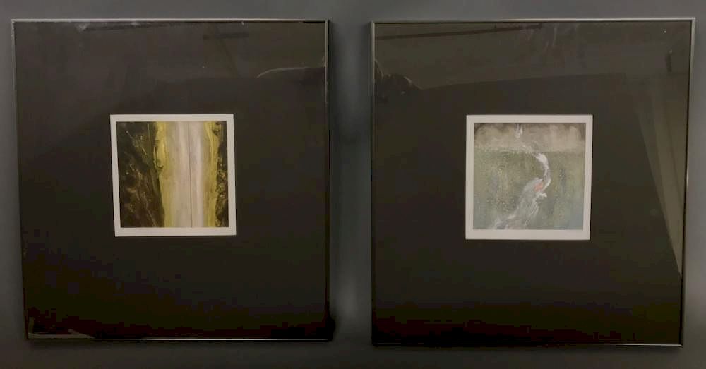 Appraisal: Two Framed and Matted Acrylic on Board Peter Groesbeck American