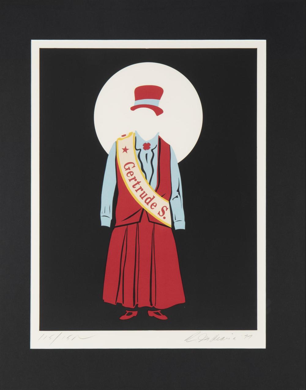 Appraisal: Robert Indiana - American Gertrude Stein Lithograph in colors on