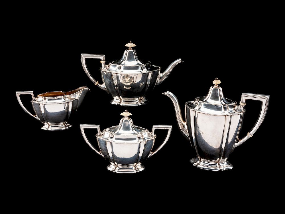 Appraisal: An American Silver Four-Piece Tea and Coffee Service An American