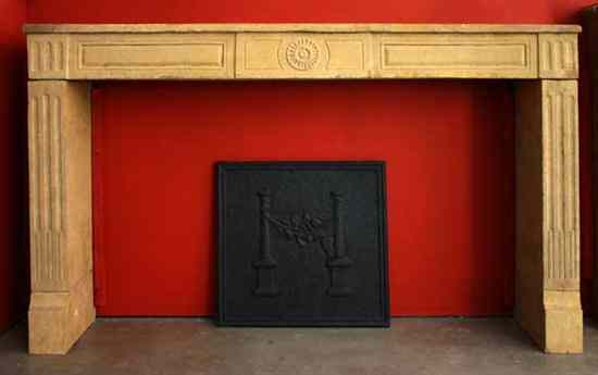 Appraisal: A French Louis XVI Stone Fireplace Surround th century having