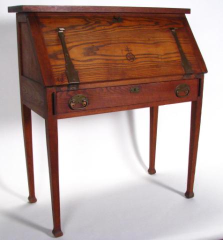 Appraisal: Good Roycroft ladies writing desk style number slant form over