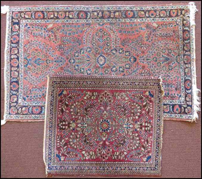 Appraisal: SAROUK RUG Together with a Sarouk mat Rug ' ''