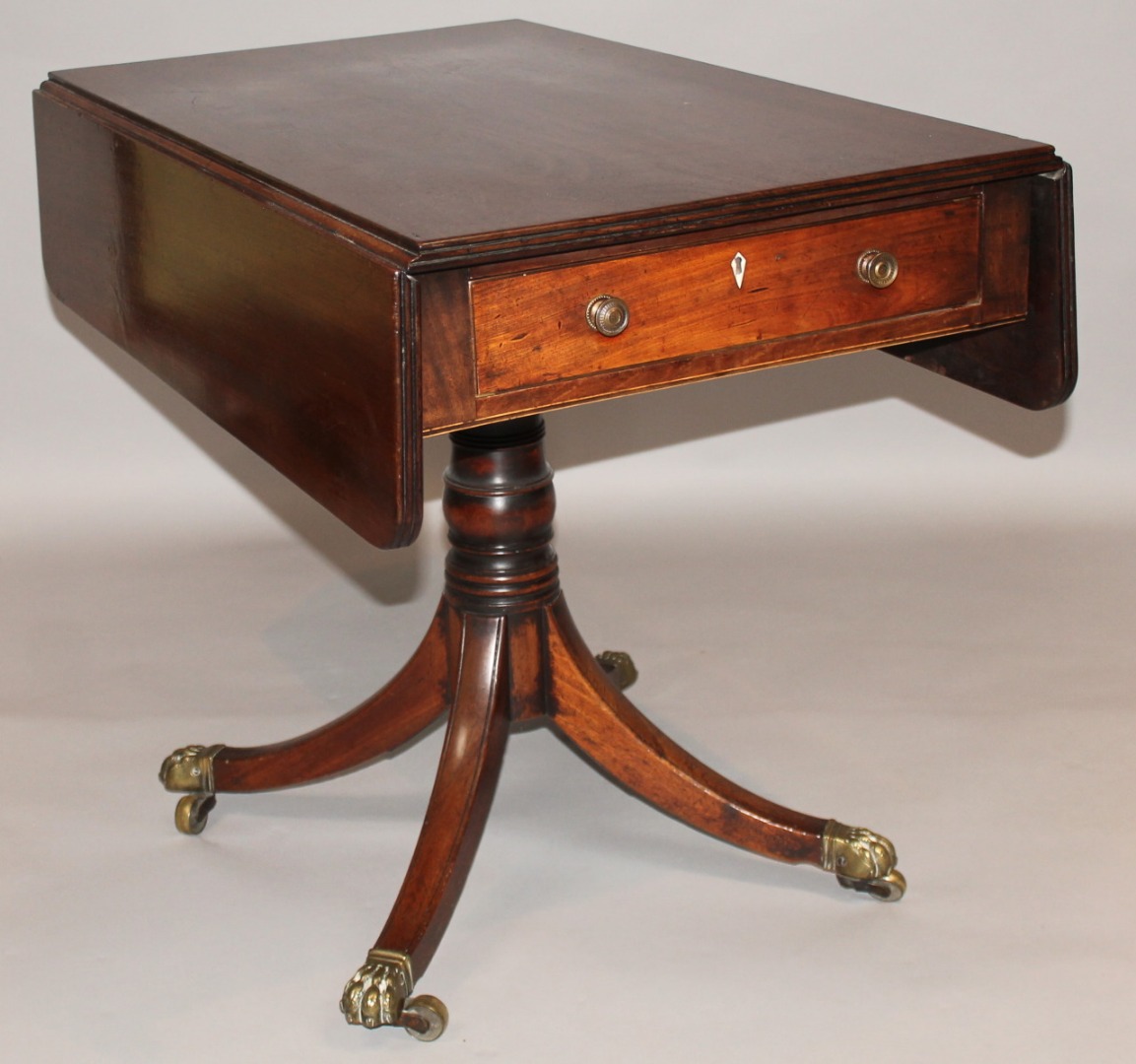 Appraisal: A mid- thC dropleaf Pembroke table the D-end top with