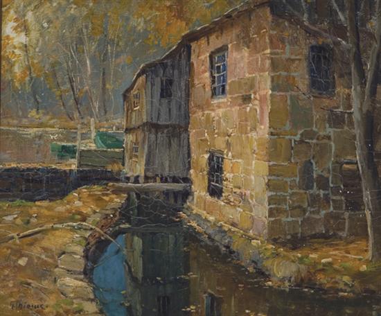 Appraisal: THIEME ANTHONY American - ''Old Mill Connecticut'' oil on canvas