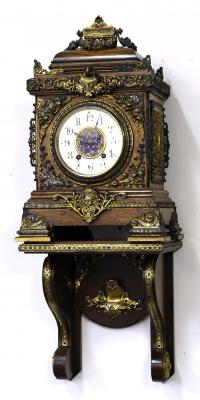 Appraisal: A BRACKET CLOCK the eight day movement striking on a