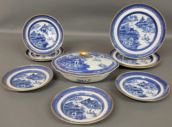 Appraisal: - Group of blue and white Nanking Chinese porcelain c