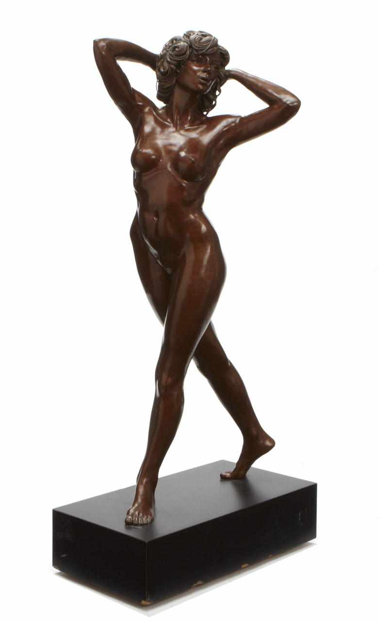 Appraisal: A Vincent Aniano patinated bronze life size figure of a