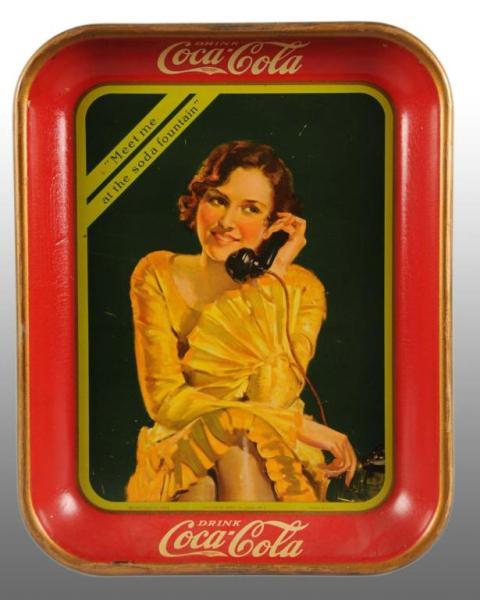 Appraisal: Coca-Cola Serving Tray Description s Face is hazy and dull