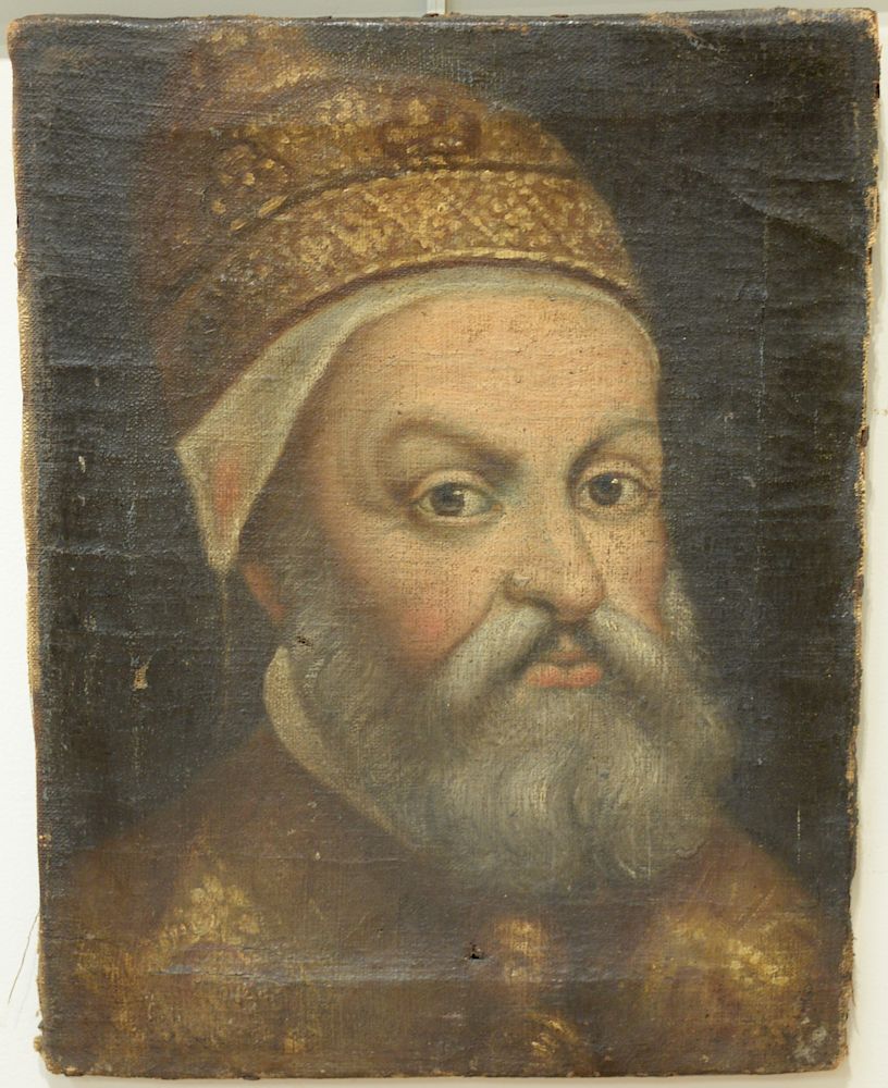 Appraisal: Portrait painting of a man with a beard th th